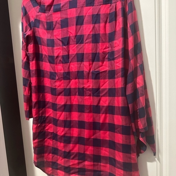 Draper James Buffalo Check Tie Sleeve Dress Size 0 Spring Casual Date Night‎ - Picture 11 of 13